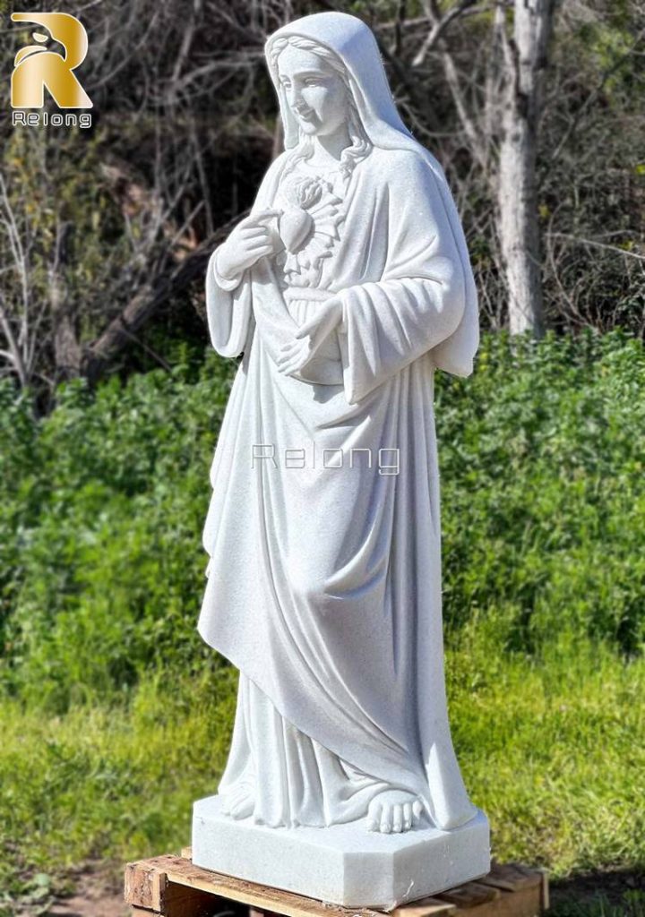 4-sacred-heart-standing-hand-carved-marble-mary-garden-statue