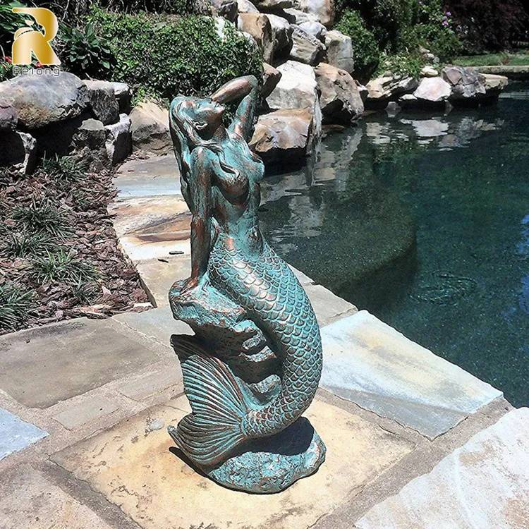 bronze mermaid sculpture for seaside