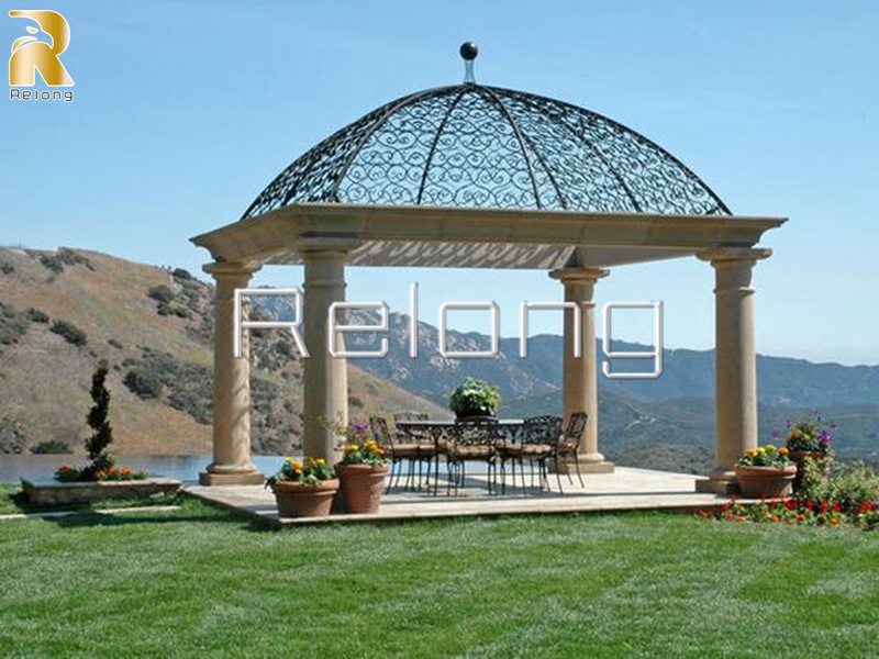 decorative outdoor marble gazebo for sale-Relong Art Sculpture