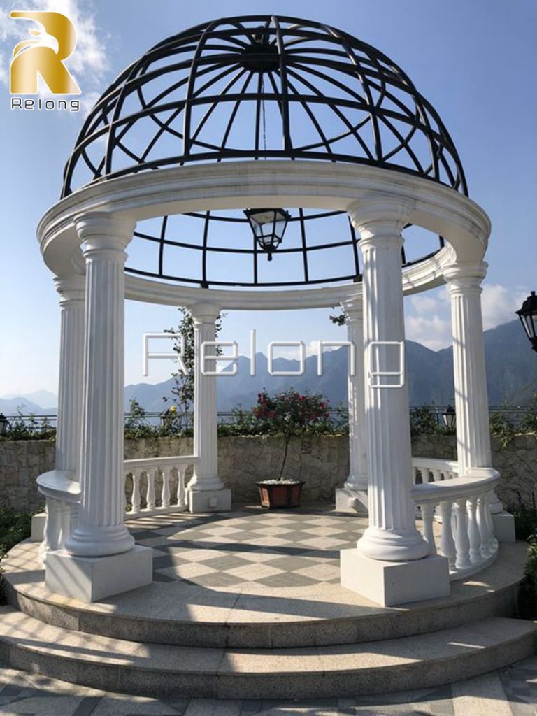 ound marble gazebo-Relong Art Sculpture