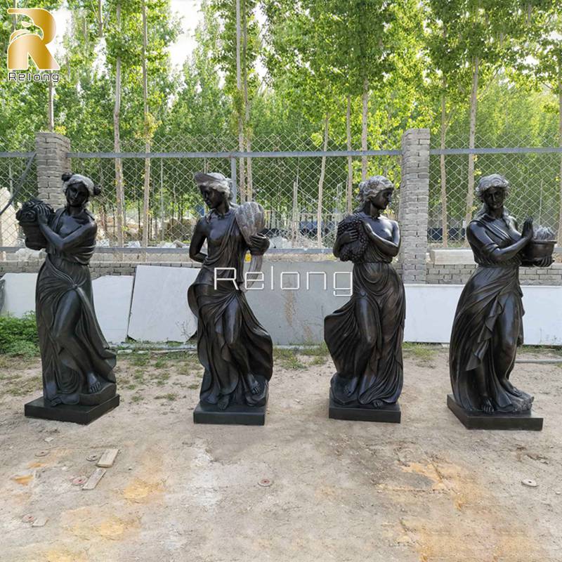 different colors of marble season statue-Relong Art Sculpture4