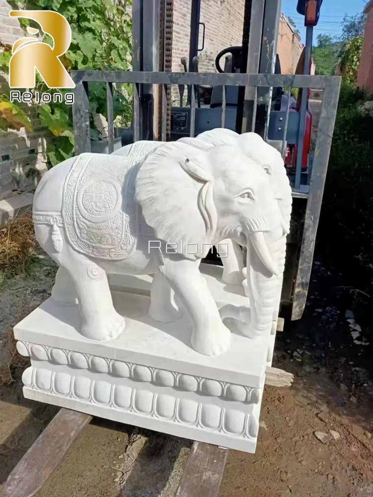 hand-carved elephant statue for sale-Relong Art Sculpture