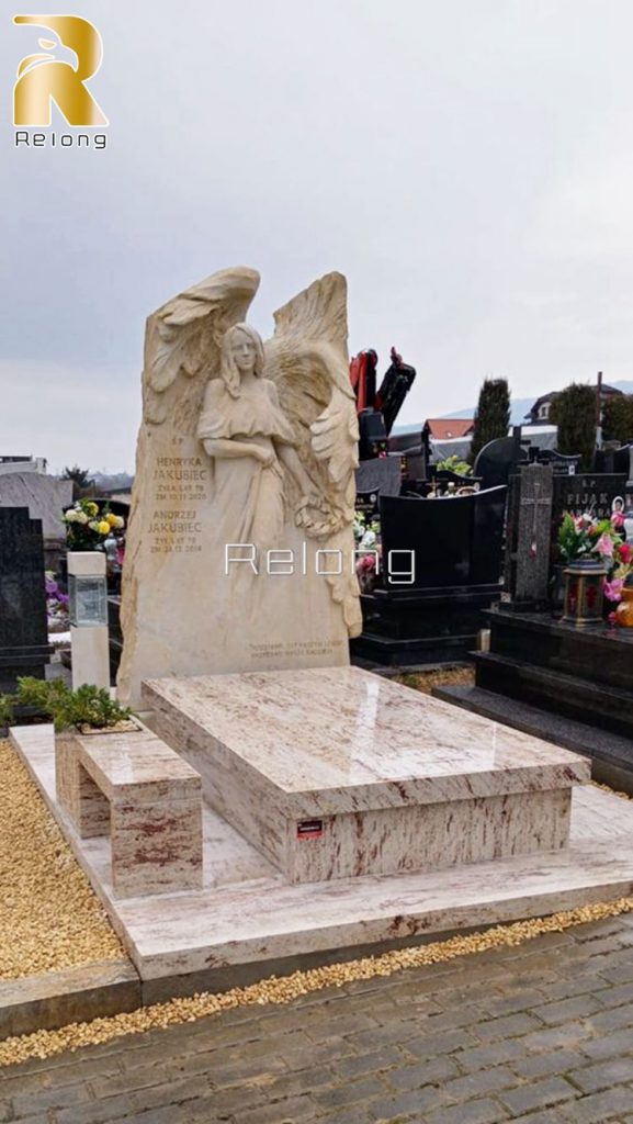 hand-carved marble tombstone for sale