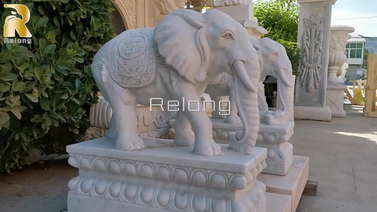 high-quality white elephant sculpture-Relong Art Sculpture1