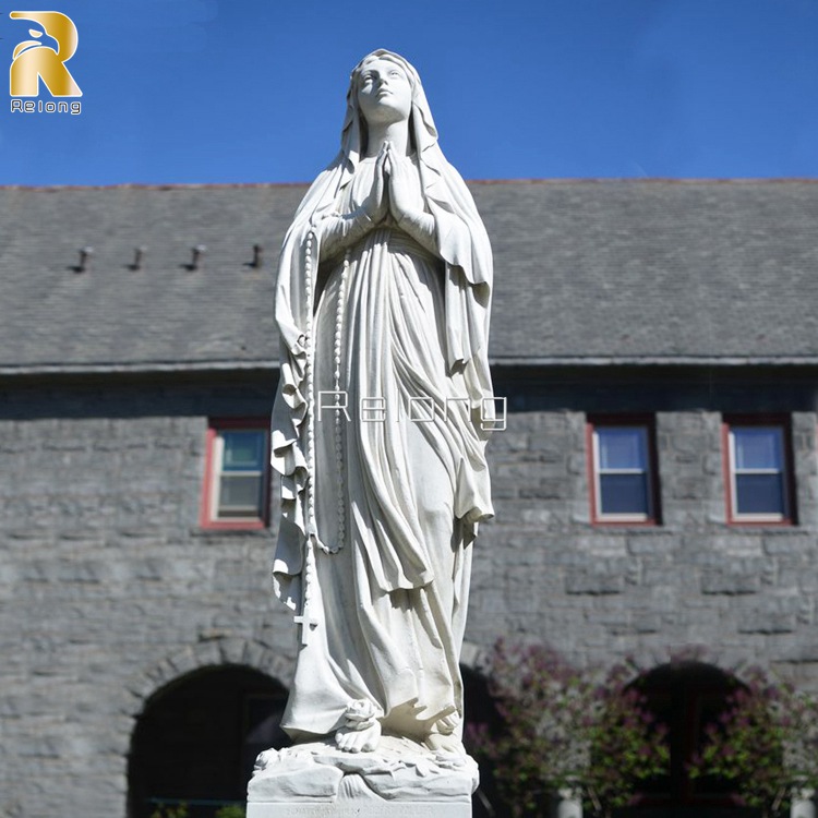 hot church decoration outdoor large white marble mary statue