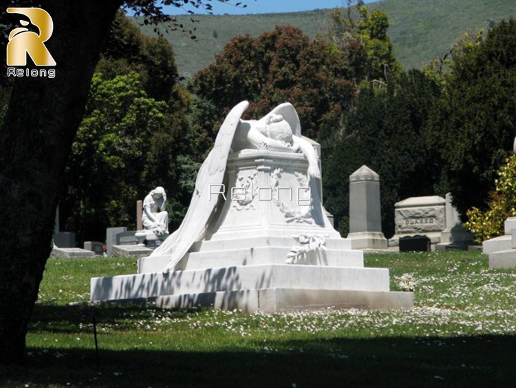 marble angel tombstone