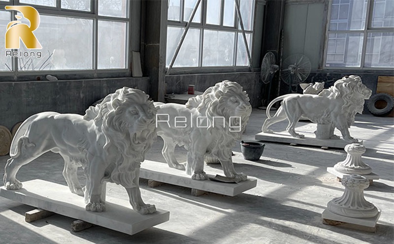 marble lion statue for sale-Relong Art Sculpture