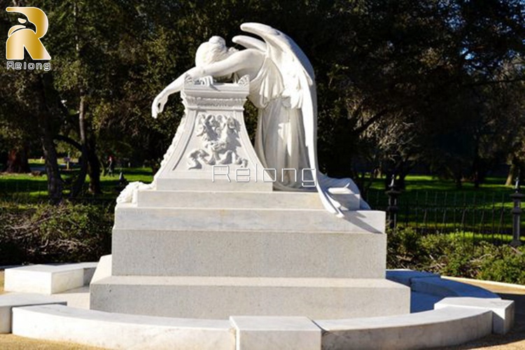 memorial marble angel statue