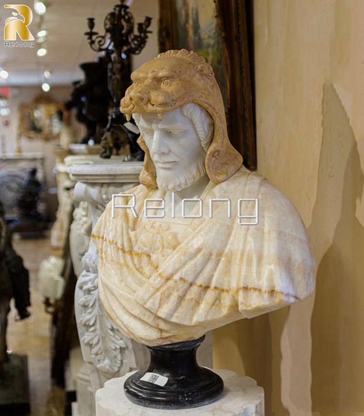 Classic Marble Bust Of Veiled Lady Statue - Relong Art Sculpture