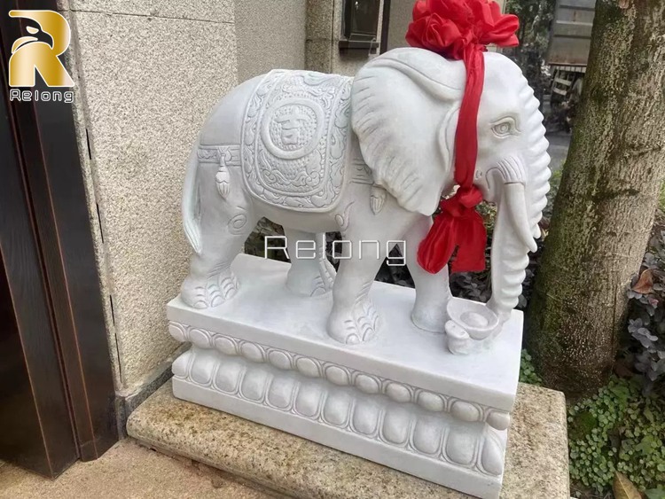 high-quality white elephant sculpture-Relong Art Sculpture.