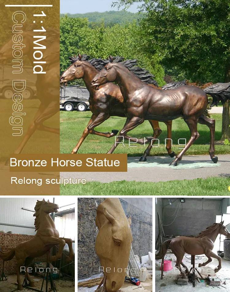 outdoor arabian horse statue-Relong Art Sculpture