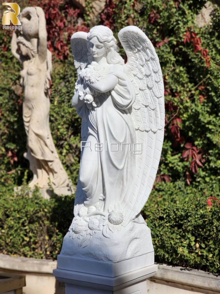 outdoor marble angel sculpture decor-Relong Art Sculpture