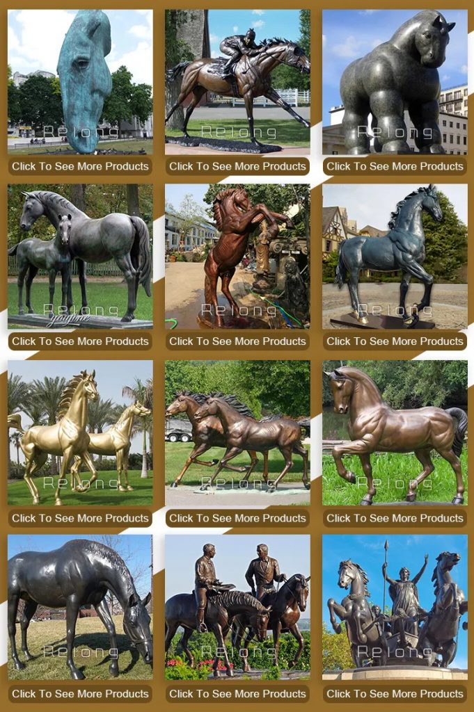 realistic bronze horse sculptures-Relong Art Sculpture