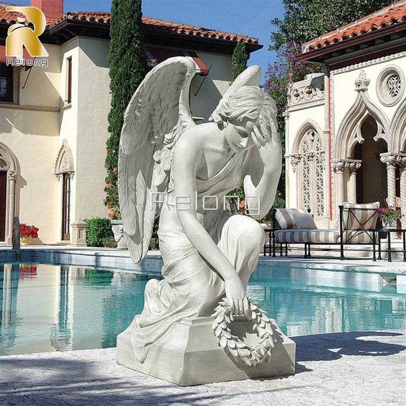 white marble angel statues-Relong Art Sculpture 1