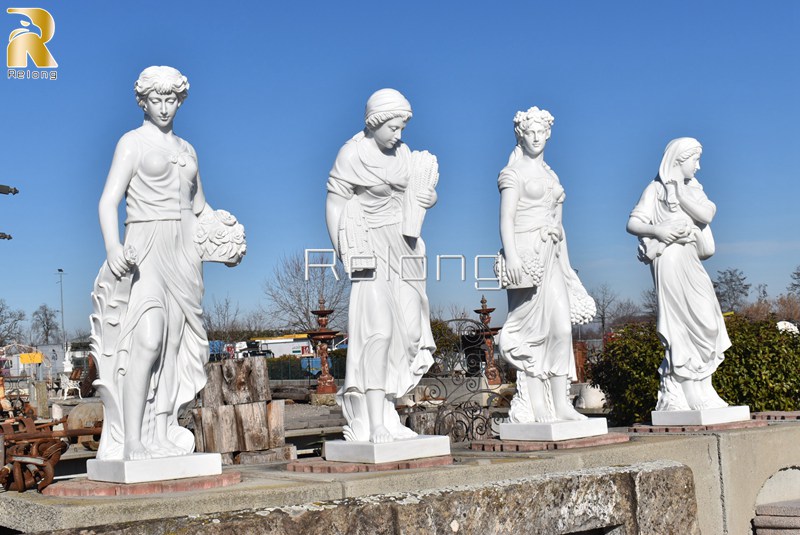 white marble goddess of seasons statue-Relong Art Sculpture6