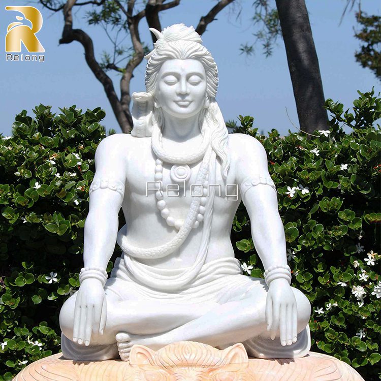 white marble shiva statue -2