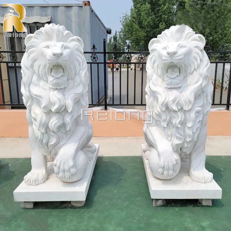 white marble statue for decor-Relong Art Sculpture2