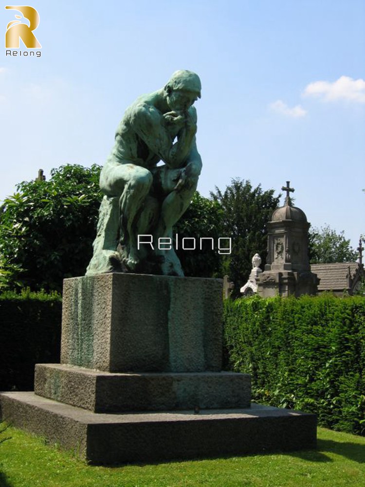 Auguste Rodin the thinker man statue