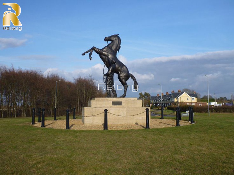 Life Size Brass Horse Statue-for-Park-Decoration