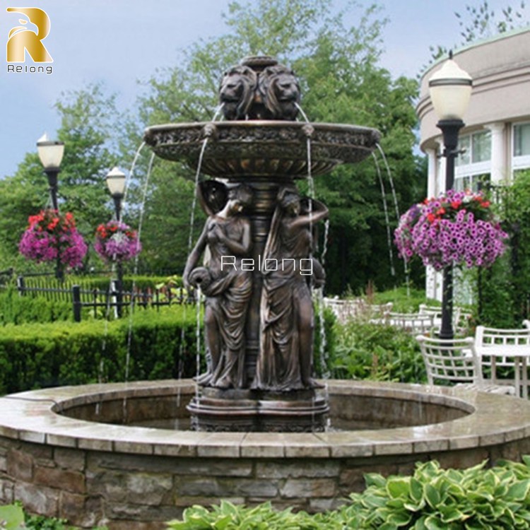 Outdoor-Garden-Decoration-Large-Bronze-Water-Fountain-for-Sale