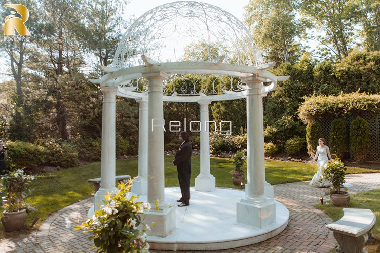 antique white wedding gazebo