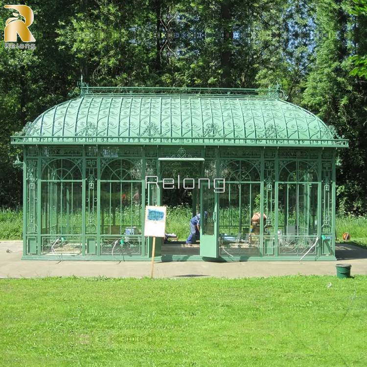 beautiful wriought iron gazebo with proof for home