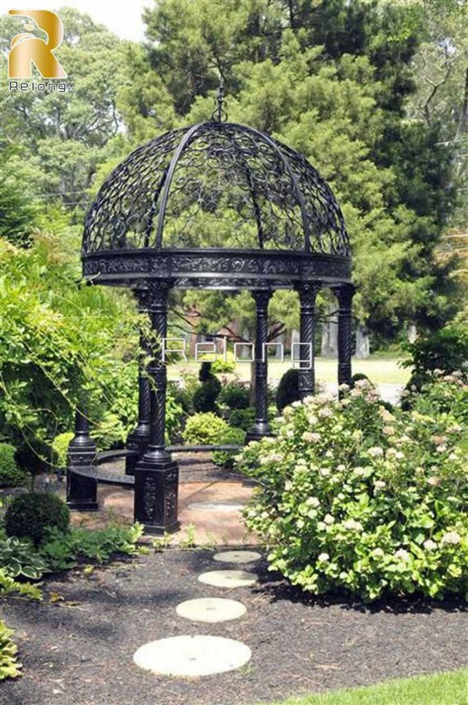 black Victorian gazebo