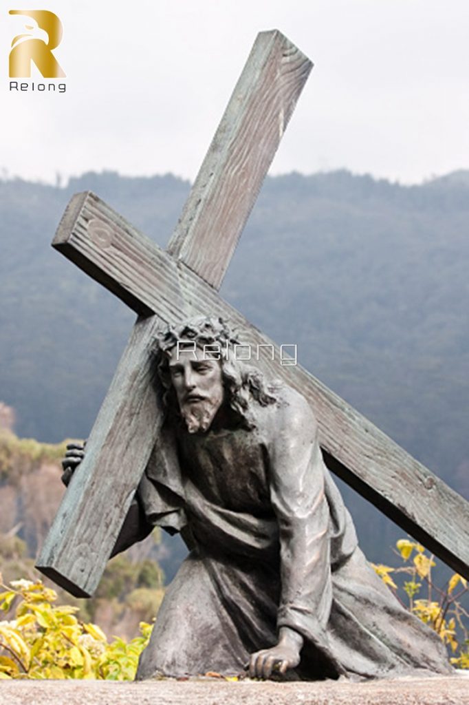 catholic bronze Jesus statue