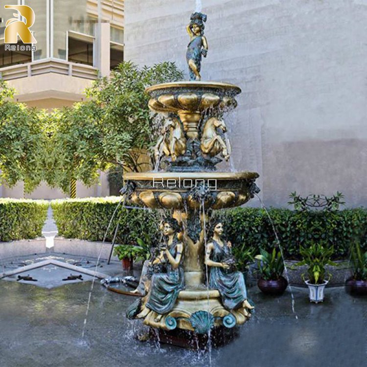 delicate bronze garden-fountain-