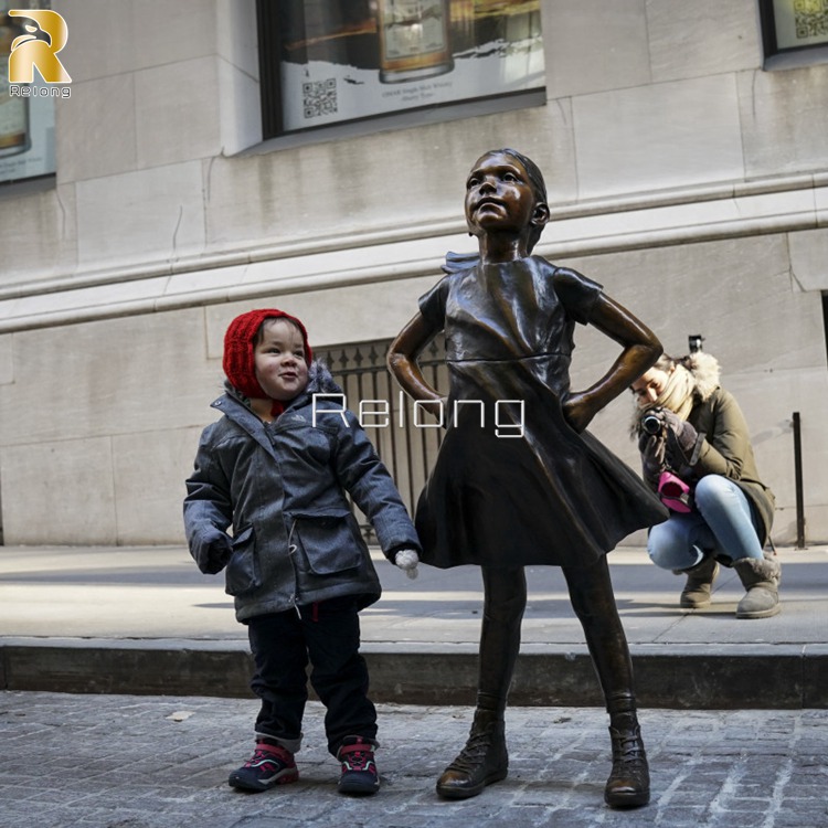 Bronze Famous Fearless Girl Statue Replica for Sale RLBCS-001