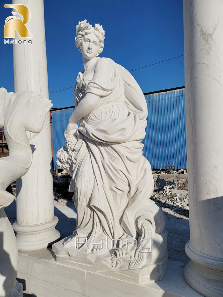 hand carved marble trevi fountain details (4)