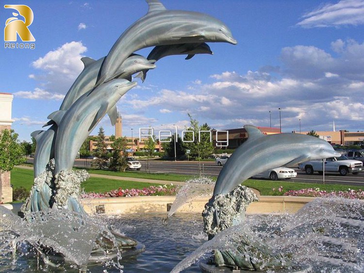 large dolphin sculpture