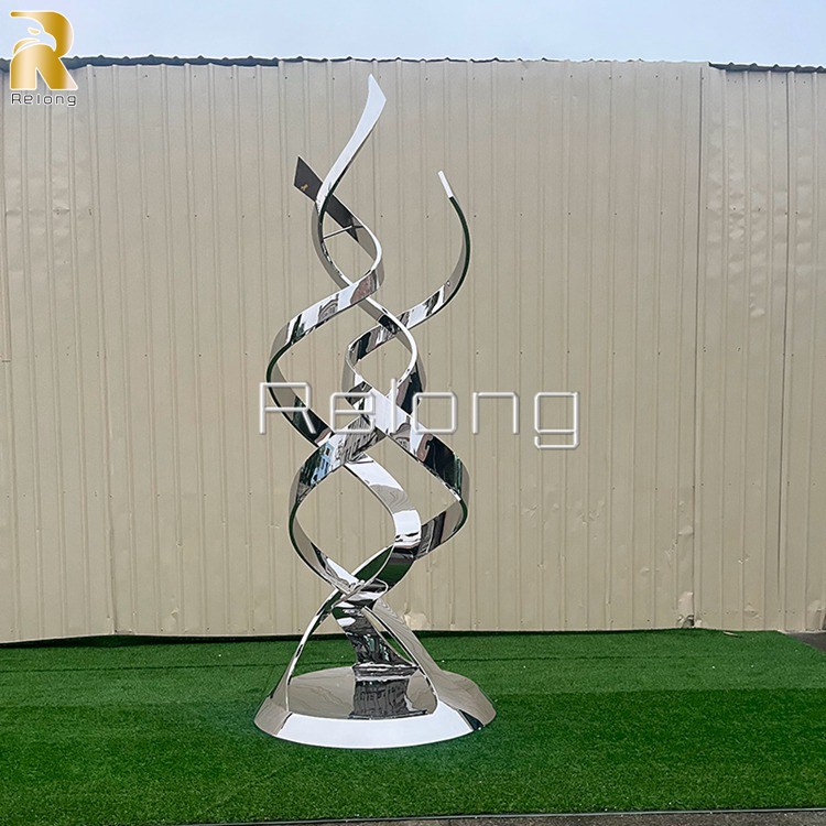 large-outdoor-square-Stainless-steel-abstract-sculpture