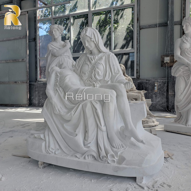 Life-Size Marble Pieta Replica Statue - Relong Art Sculpture