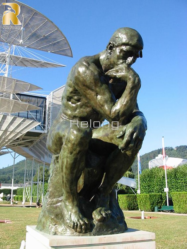 outdoor bronze the thinker statue decor