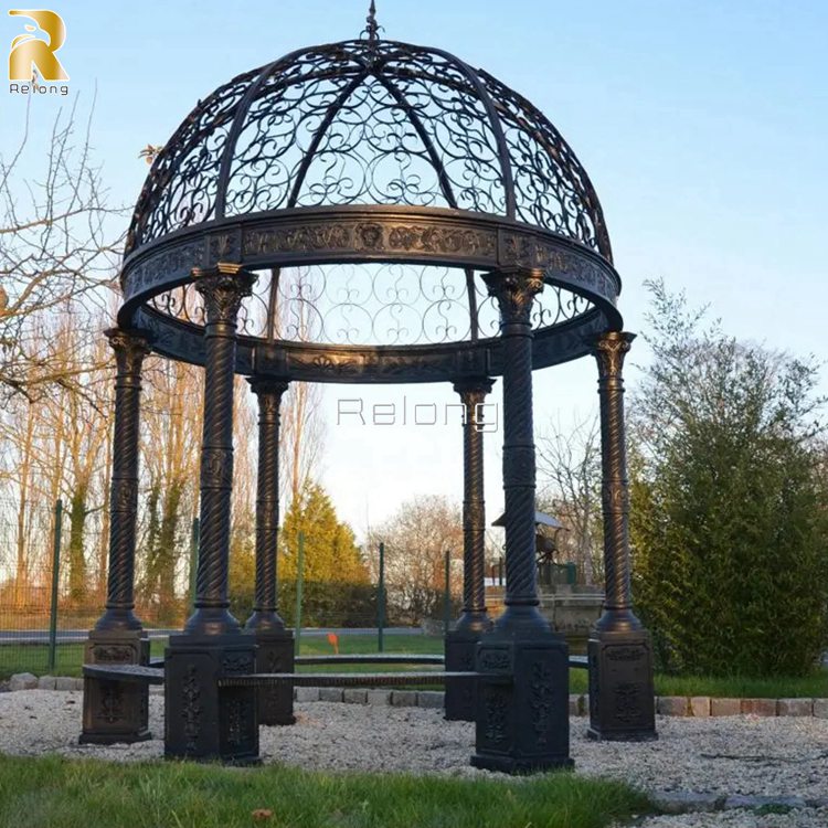 outdoor large iron gazebo