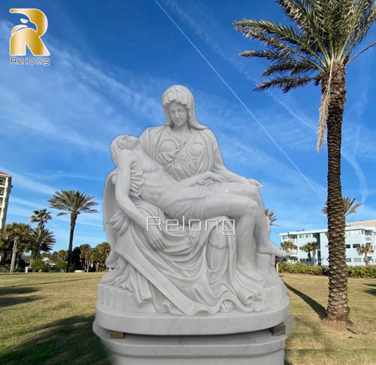 Life-Size Marble Pieta Replica Statue - Relong Art Sculpture