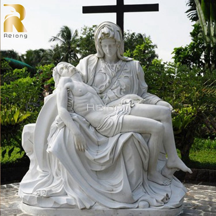 Life-Size Marble Pieta Replica Statue - Relong Art Sculpture