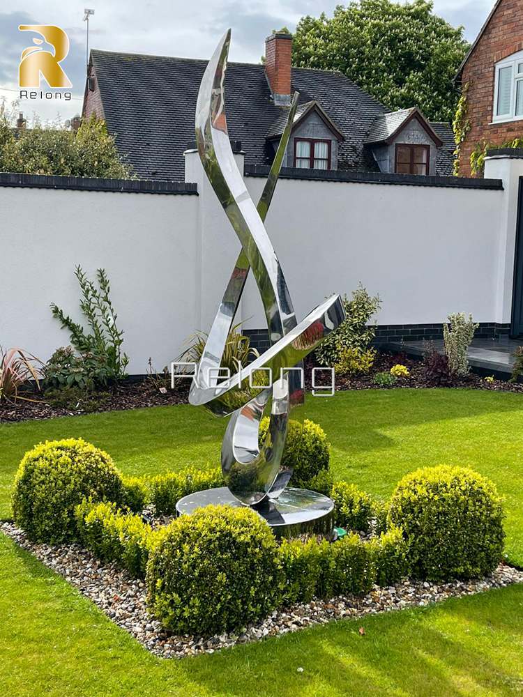 stainless steel abstract growth sculpture-1