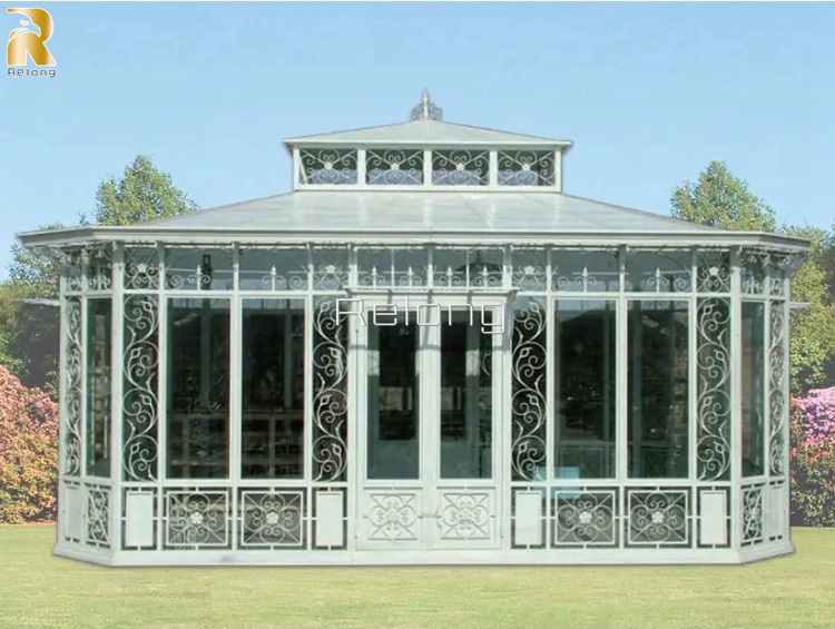 white large wrought iron garden gazebo