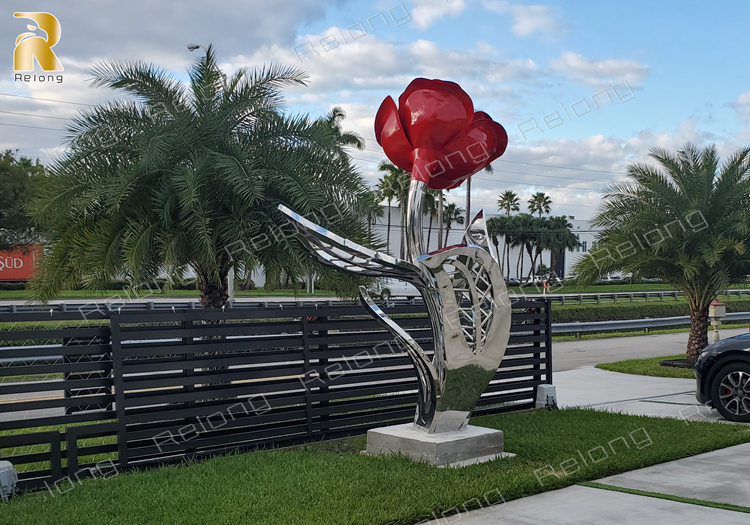 Large stainless steel sculpture