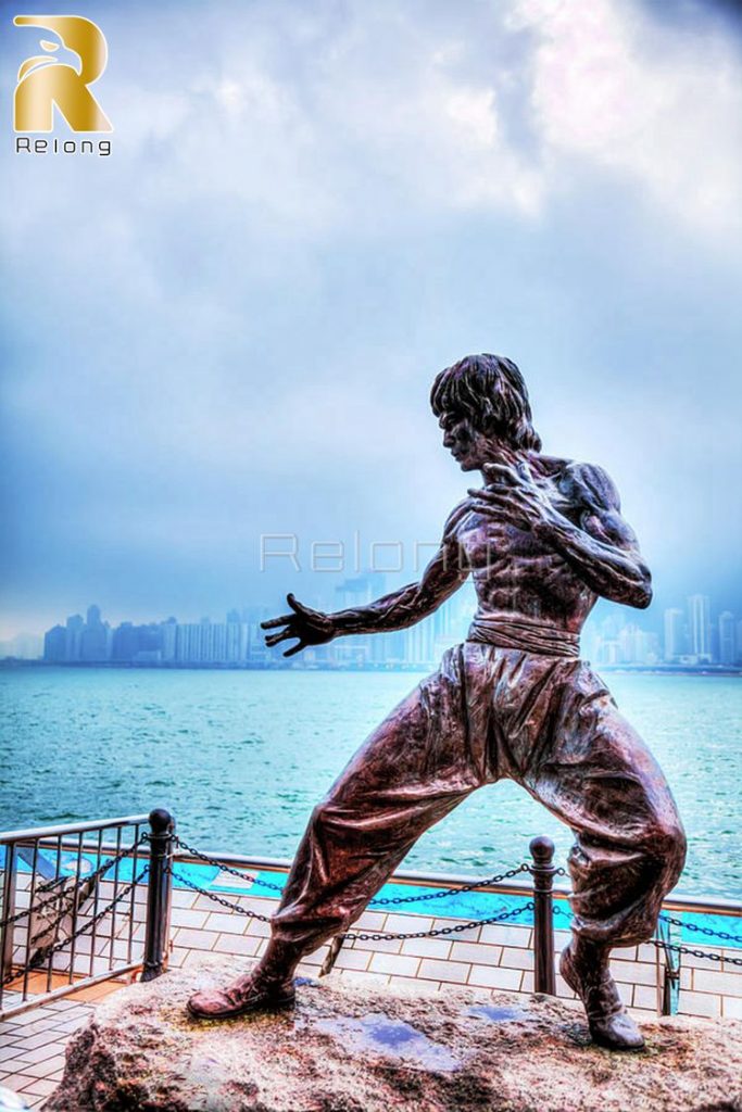 bruce lee bronze statue-2