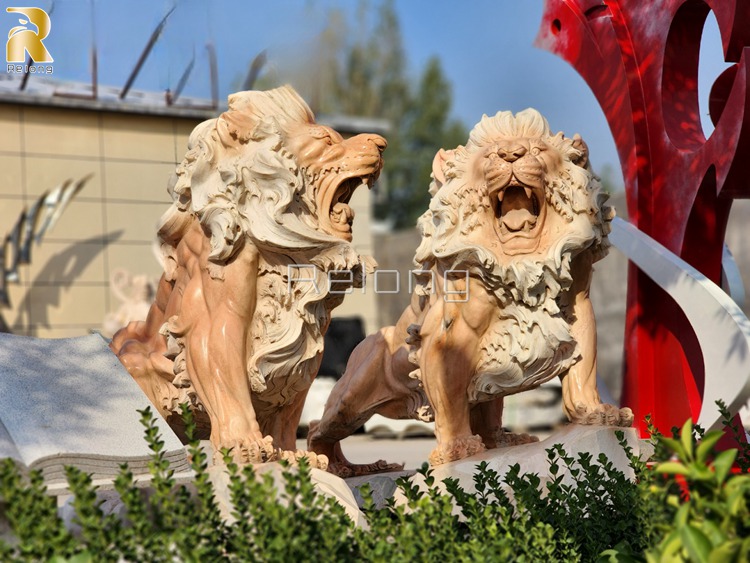 large outdoor lion statue for sale-3