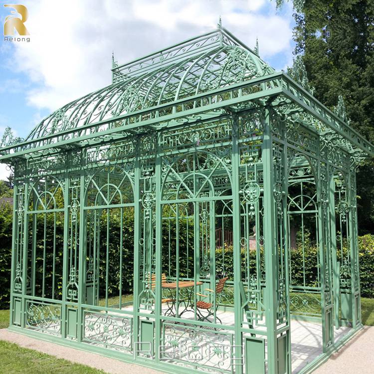 High-Quality Wrought Iron Garden Gazebo Factory Supplier RIGO-003