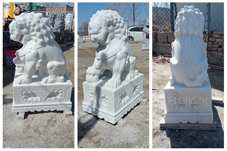 marble foo dogs