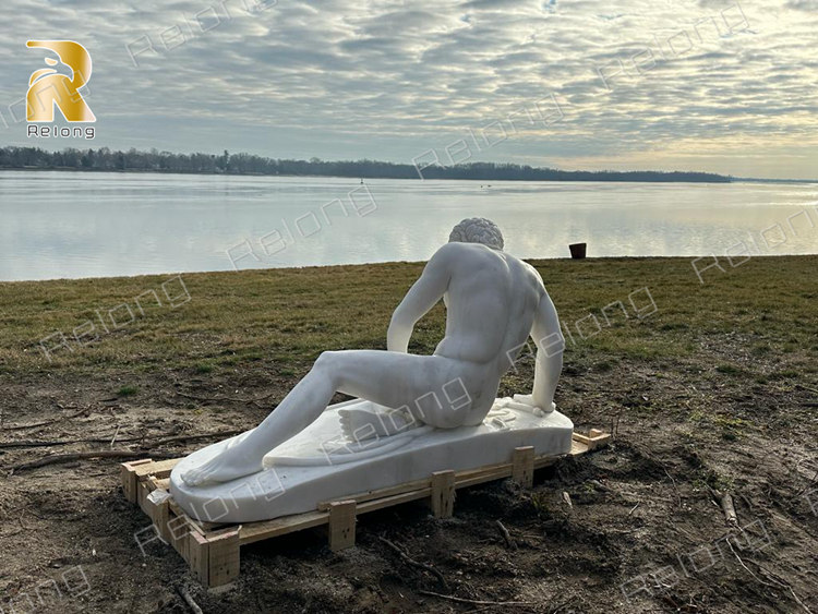 natural white marble statue for yard