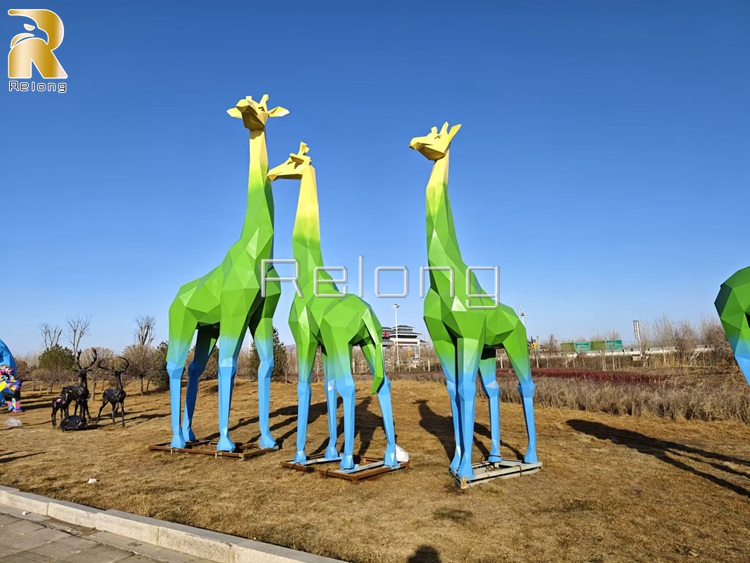 stainless steel animal sculpture.