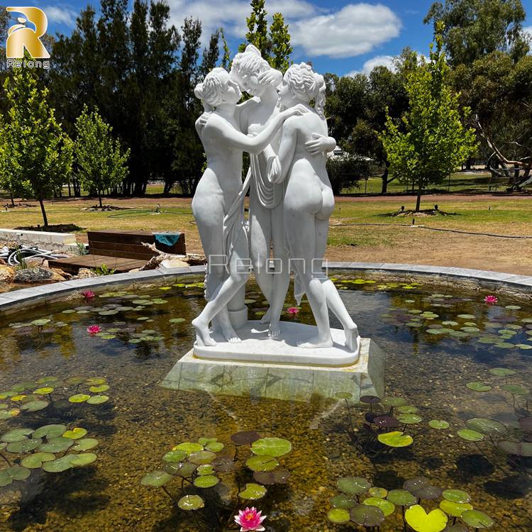 Life Size White Marble The Three Graces Statue for Sale RMSC-002