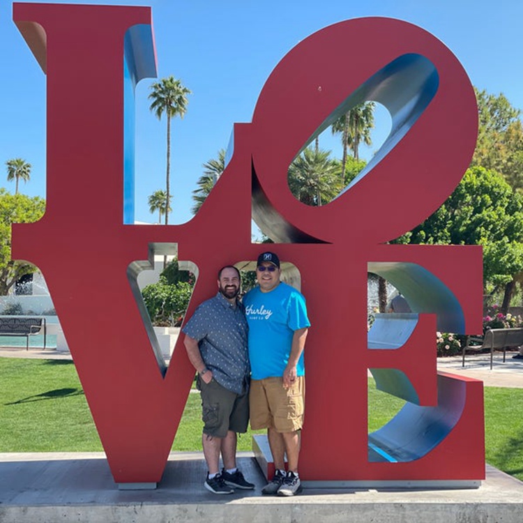 5-stainless steel love sculpture