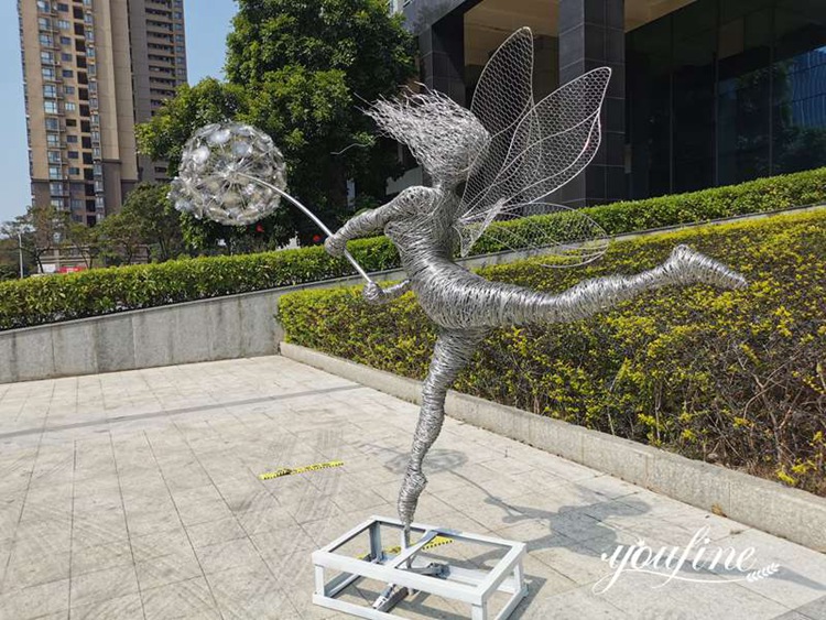 9-Fairy Sculpture Dancing with Dandelions